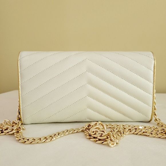 Yves Saint Laurent Cassandra Wallet w Chain Crossbody Handbag - Picture 2 of 8